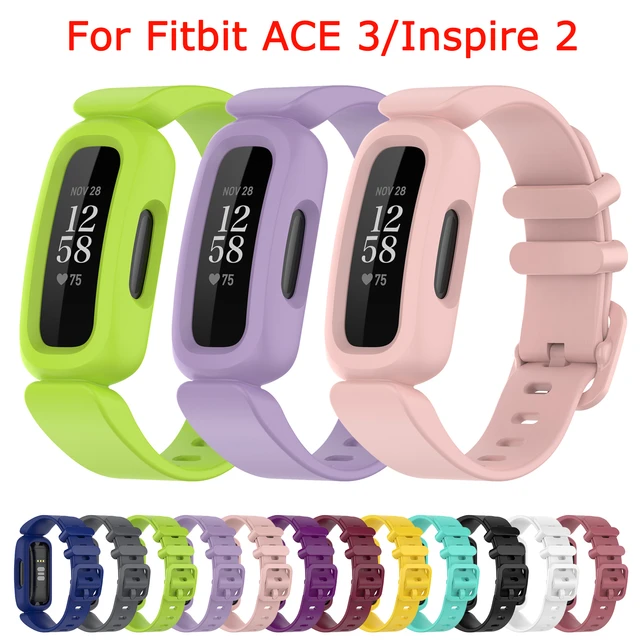 for Fitbit Ace 3 / Inspire 2 Replacement Silicone Band Strap Bracelet  Wristband [White]