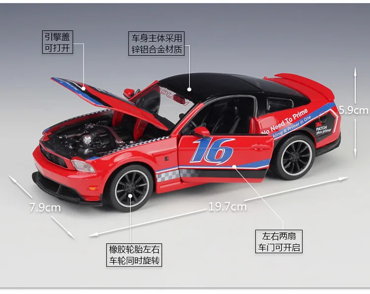 Maisto 1:24 модифицированный Ford Mustang Roadster Ford Mustang имитация сплава Модель автомобиля коллекция Подарочная игрушка