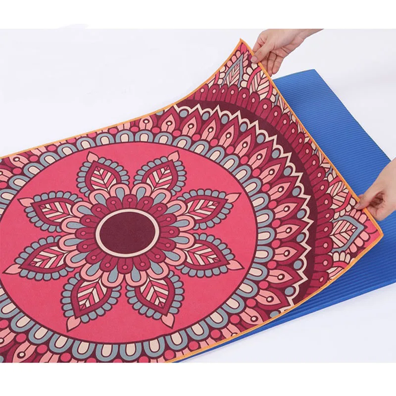 185*63cm Quick Dry Non-Slip Foldable Yoga Towel Home Gym Fitness Blanket Portable Yoga Mat Towel Sports Mat Blanket