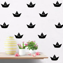 3321 горячая Распродажа, простые наклейки на стену в скандинавском стиле с милой лодкой, съемные декоративные наклейки для детской комнаты, спальни