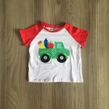 

baby kids summer clothes student shirts truck print girls/boys car top