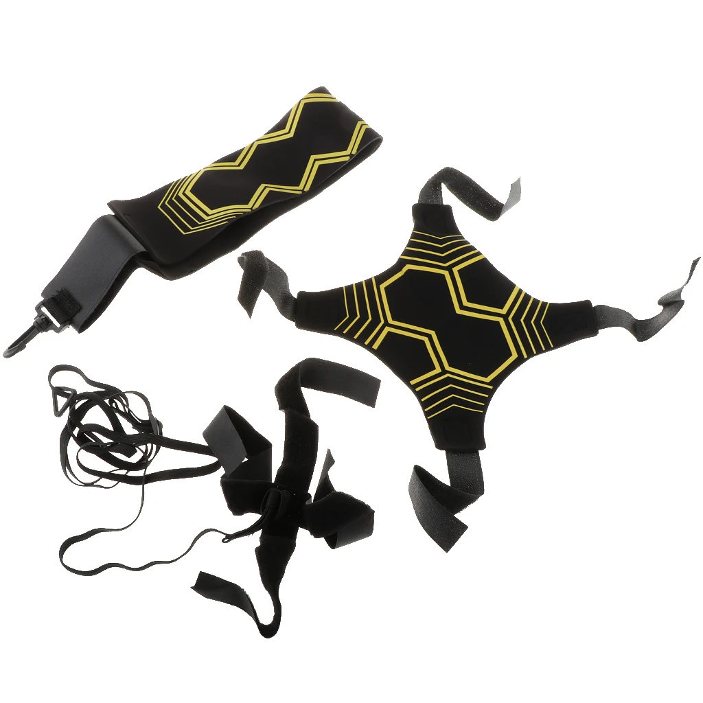 Soccer Trainer, Hands Free Solo Soccer Ball Training Equipment - Fits Ball Size 3, 4, and 5 (Black)