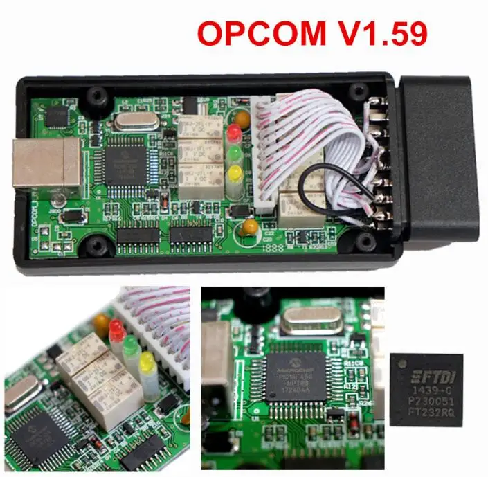 opcom v1.59 Op com V1.70 V1.99 с PIC18F458 FTDI op-com OBD2 автоматический диагностический инструмент для OPCOM шина сети локальных контроллеров V1.7 может быть обновление вспышки - Цвет: opcom v1.59