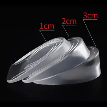 

Silicone Invisible Heightened Insole Men Women Relieve Foot Pain Half Heel Pad M6CC