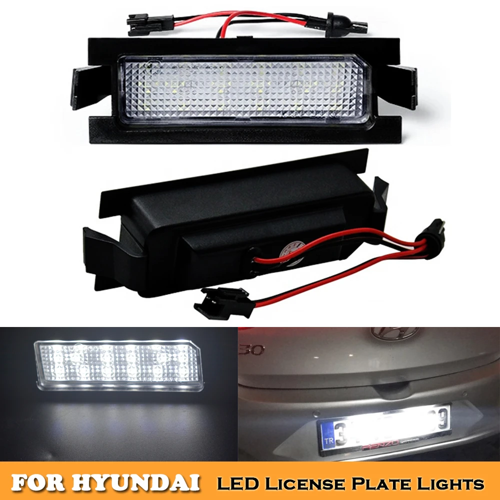 Led License Number Plate Lights Lamps For Hyundai I30 GD White Canbus