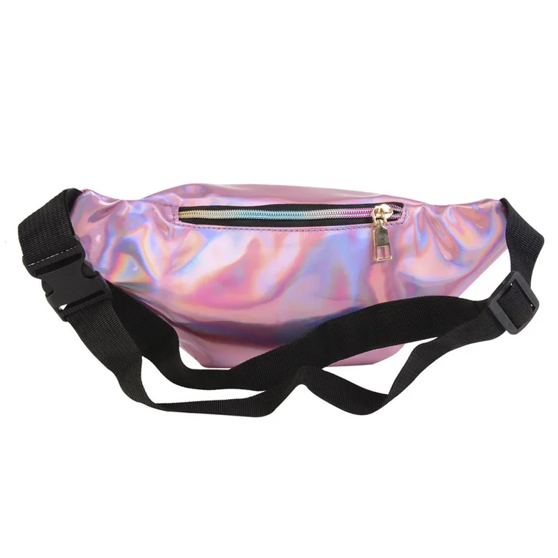 SHUJIN, женские розовые Серебристые поясные сумки, женская поясная сумка, голографическая дорожная поясная сумка, светоотражающая Лазерная нагрудная сумка для телефона