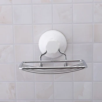 

Stainless Steel Wall-mount Strong Vacuum Suction Cup Soap Dish Holder Rack JAN88