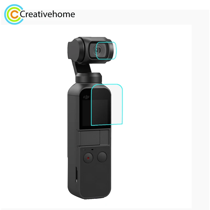 PULUZ HD Закаленное стекло протектор объектива+ пленка для экрана для DJI OSMO Карманный карданный
