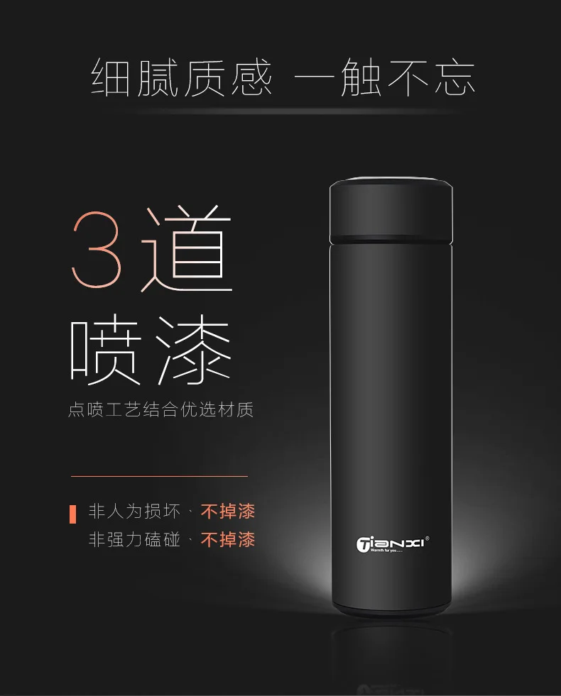 Portable Thermos Cup 304 Stainless Steel Vacuum Flask Tea Cup Water Bottle