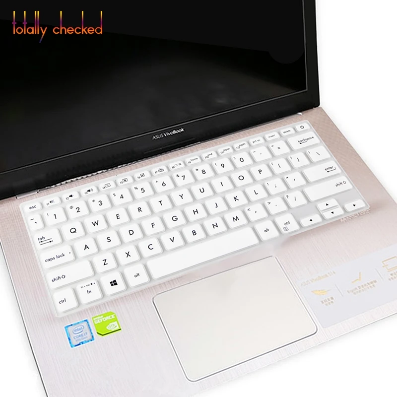 Силиконовая защита для клавиатуры ноутбука кожного покрова для ASUS VivoBook 1" ноутбук 2019X412 мкФ X420UA X420U X420 X420CA X420C 14 дюймов - Цвет: white
