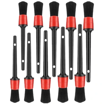 

10 Pcs Brushes Dusters Detailing Brush Set - Premium Fiber Plastic Handle Automotive Detail Brushes for Cleaning Wheels