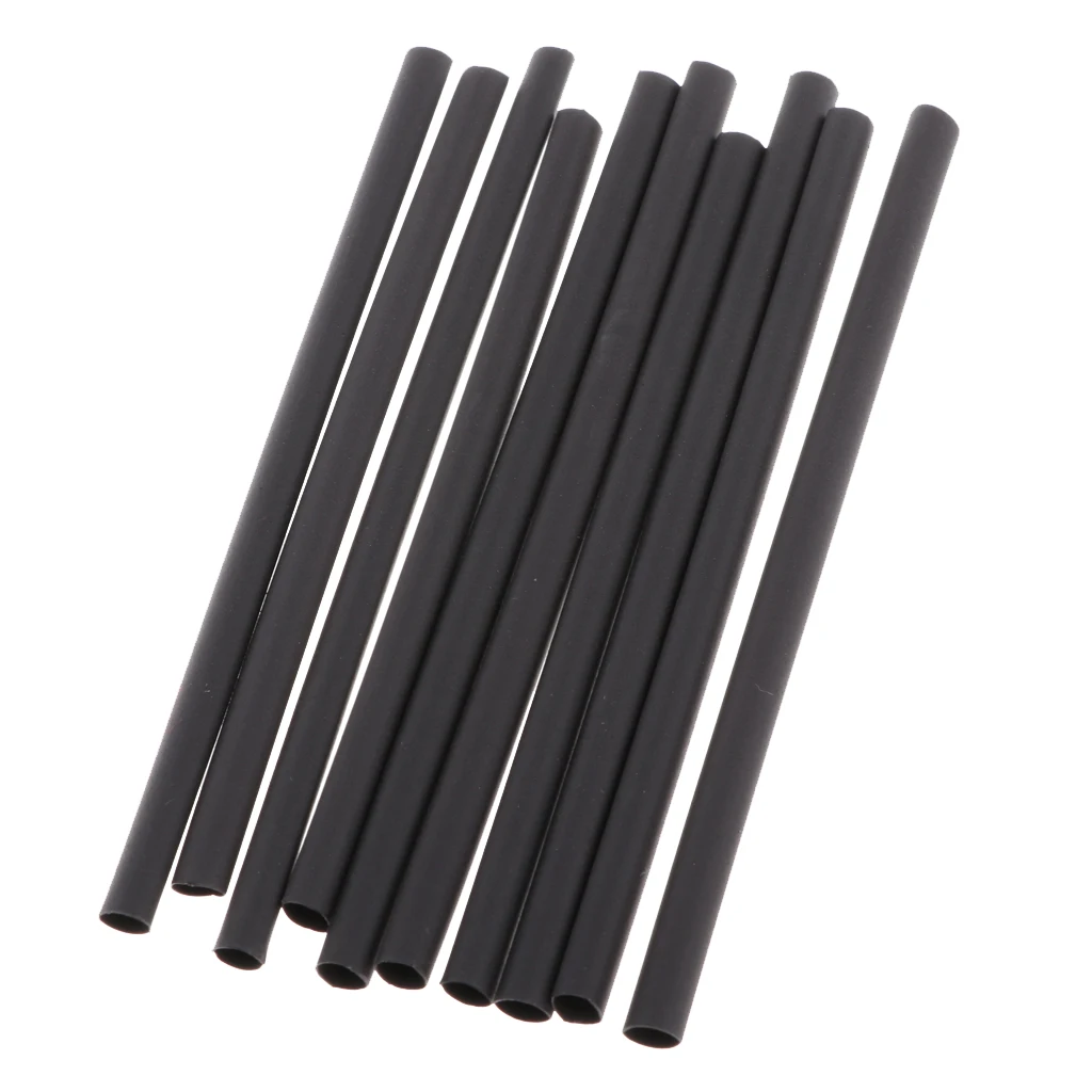 10 Pieces Heat Shrink Tubing Tube Sleeving Wrap Wire Cable Kit 2.5mm Black