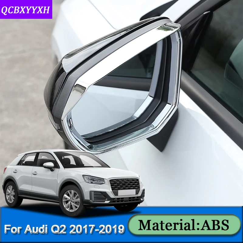 

Car Styling Car Rearview Mirror Rain Cover Rearview Mirror Frame Sequins Covers Auto Sticker Accessories For Audi Q2 2017-2019