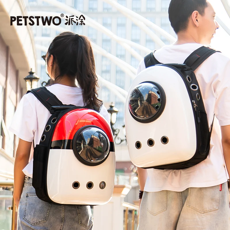 

Cat Backpack Transparent Space Capsule Shoulder Bag Water Resistant Outdoor Removable Mesh Shade Cover Pet Supplies Plastic