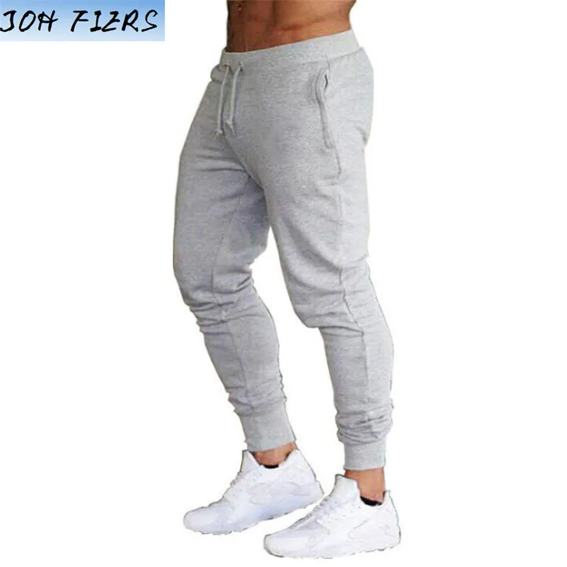 Мужские повседневные штаны для бега Roger, мужская спортивная одежда для фитнеса, спортивные штаны, высококачественные спортивные штаны для бега - Цвет: light grey10