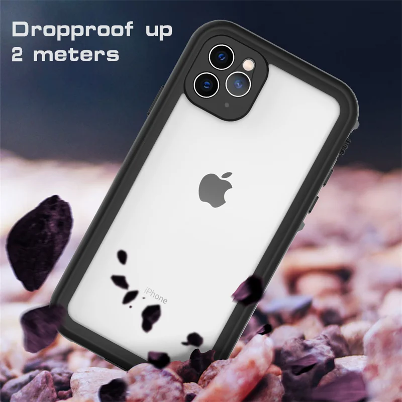 Роскошный прозрачный водонепроницаемый чехол для iPhone 11 pro Max силиконовый чехол ТПУ+ PC полное покрытие чехлы для iPhone 11 iPhone11 Pro Чехол