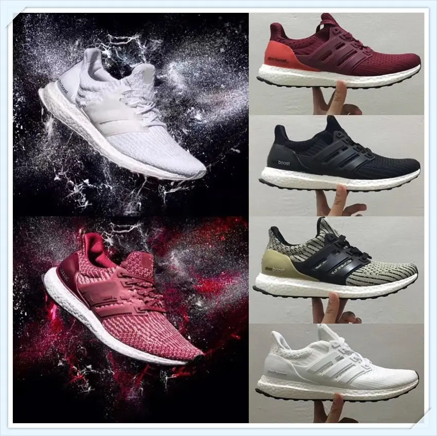

AQLOAC Limitied Sale Ultra Boost 3.0 4.0 Triple Black White Men Women Running Sports Shoes UB 3.0 4.0 Quality Sneaker