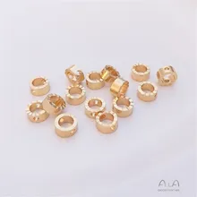 

14K gold wrapped wave edge batch flower set bead ring hand wrapped bead ring DIY Bracelet Earring headpiece accessories