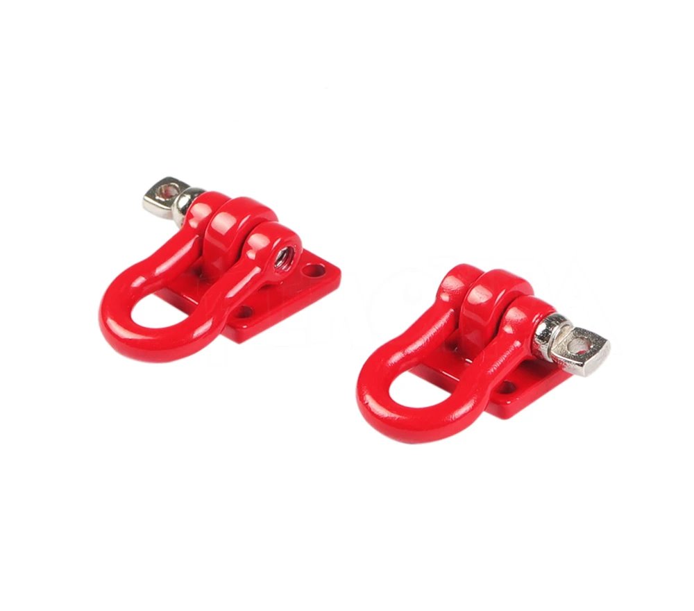 2 X RED Towing hooks,Shackles D bolts for 1:10 RC suit Axial Tamiya GMade 