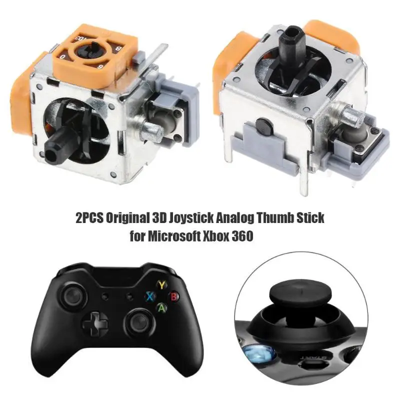 2 шт 3D Аналоговый джойстик Замена модуля джойстика Совместимость с microsoft Xbox 360 контроллер 3D ось джойстика