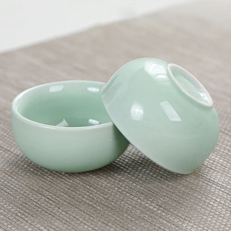 Celadon Carp Tea Cup Kung Fu Tea Set Gift Set Household Simple Portable Ceramic Gift One Pot and Six Cups