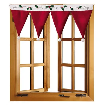 

2020 Merry Christmas New Year Window Curtain Door Drape Decorative Indoor Home Decoration Christmas Ornaments Supplies