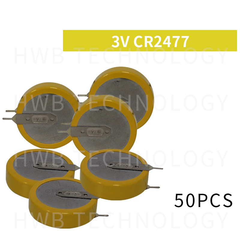 50 шт., 3 в CR2477, 950 мА/ч, вертикальная карта для сварки ног с кнопкой, батареи, ножки, 4 мм, позиционирование персонала
