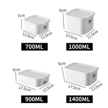 4 шт. белая коробка для хранения еды холодильник Кухня Еда яйцо свежесть коробка прямоугольные пластиковые Замороженные герметичные хранения