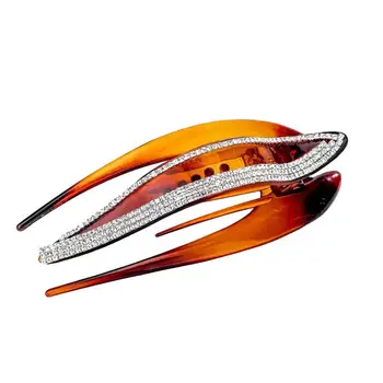 

Duck Clips Rhinestone Decorated Hairpin Hair Clip Fashion Hair Accessory for Women Ladies Black