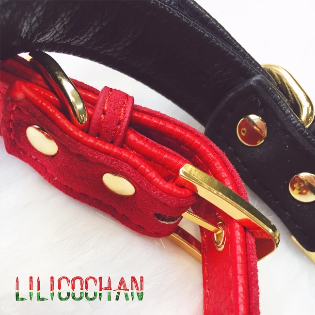 Ошейник из искусственной кожи с заклепками и кольцом чокером| |