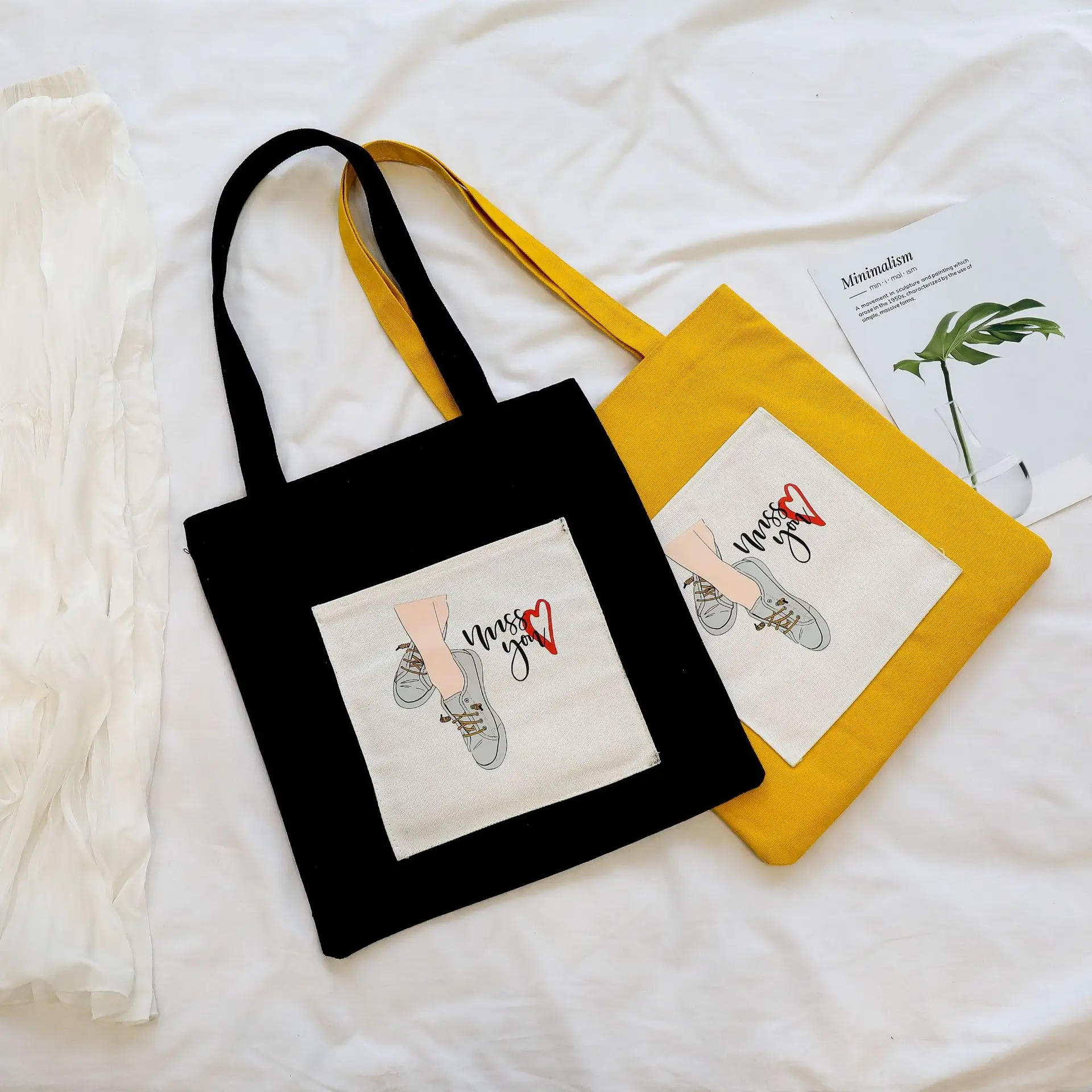 New Style Canvas Bag Women's Literature And Art Hipster Versatile INS Canvas Bag Students Shoulder Bag Environmentally Friendly