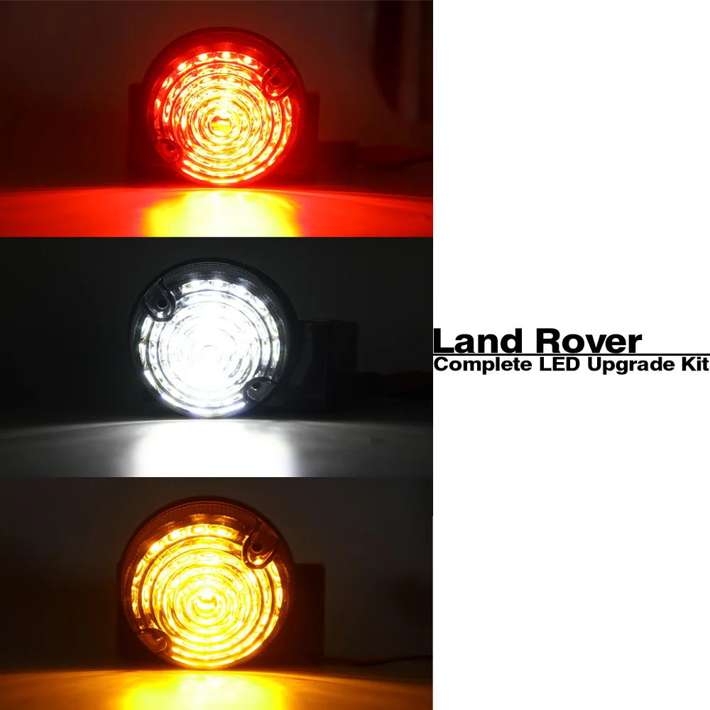 Defender LED Light Update Kits Standard Size Amber Indicator Front Light  Rear Stop Light for Land Rover Defender 90/110 1990-16 - AliExpress