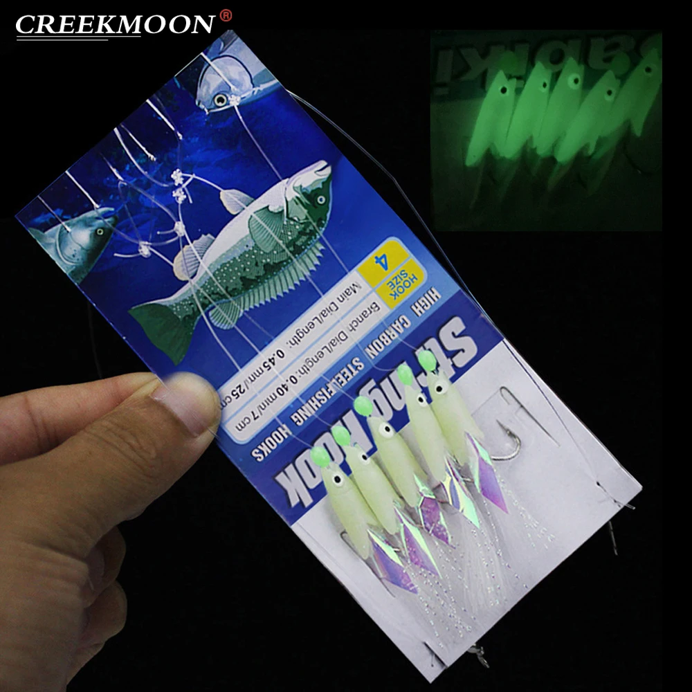 고품질 탄소강 배스 대구 낚시 미끼 5 봉지, 빛나는 낚시 후크 고음 미끼 낚시 와이어, 25 개 