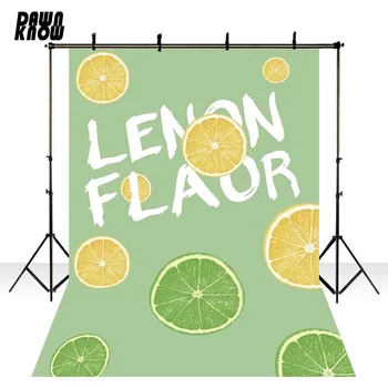 

DAWNKNOW Cartoon Lemon Vinyl Photography Background For Newborn Photo Shoot Backdrop For Wedding Photo Studio lv310