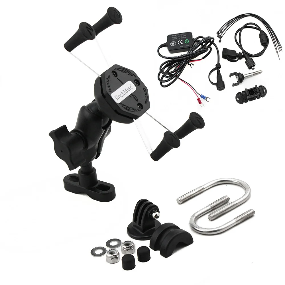 

Phone Holder USB Charger For KAWASAKI ER6N KLE 650/1000 VERSYS VN 650 Vulcan KLR650 Motorcycle Waterproof GPS Navigation Bracket