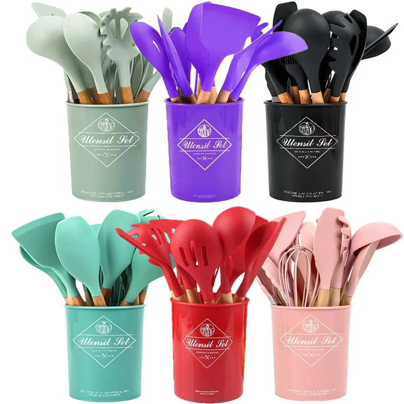 

9/11Pcs Cooking Tools Set Kitchen Utensils Set Kitchenware Silicone Non-stick Spatula Spoon Cooking Tool Utensilios De Cocina