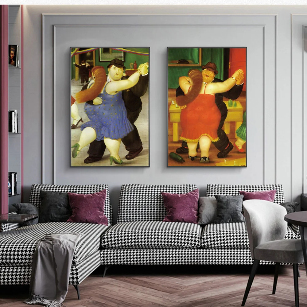 

Nordic Dancer Canvas Paintings By Fernando Botero Famous Wall Art Posters And Prints Abstract Funny Art Pictures Cuadros Decor