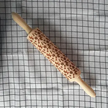

Embossing Rolling Pin Christmas Embossing Laser Carving Rolling Pins