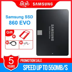 SAMSUNG SSD 860 EVO 250 GB 500 GB 1 ТБ 2 ТБ 4 ТБ Внутренний твердотельный диск 2,5 дюйма SATA3 ноутбуков настольных ПК TLC Дискотека Дуро 500 GB