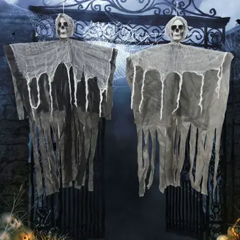 

Halloween Ghosts Tricky Horror Props Room Escape Haunted House Hanging Black Silent Hanging Ghost