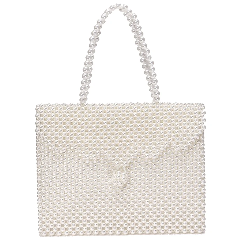 

ABZC-New Pearl Bag Korean Version Of The Tide Pearl Handbag Flip Cover Clutch