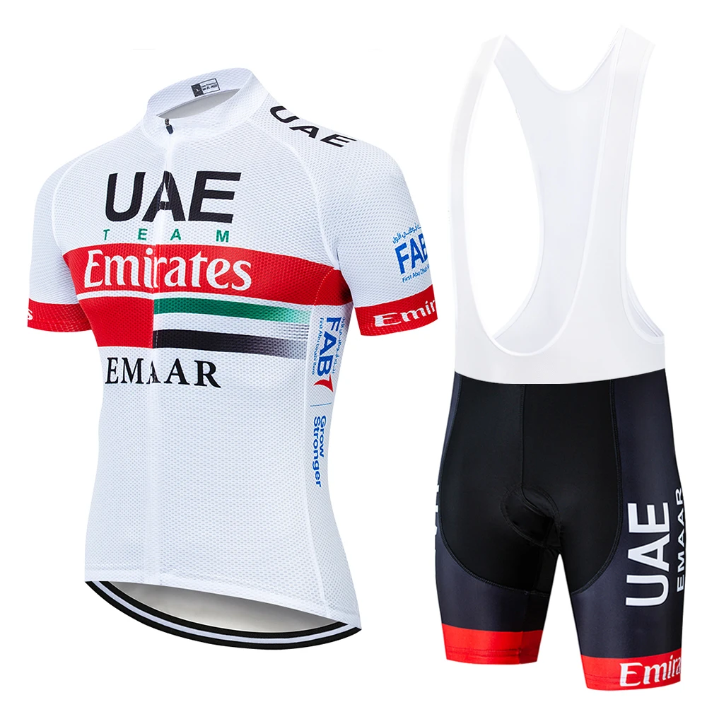 Team UAE Cycling Jerseys Bike Wear clothes Quick-Dry bib gel Sets Clothing Ropa Ciclismo uniformes Maillot Sport Wear - Цвет: No. 2