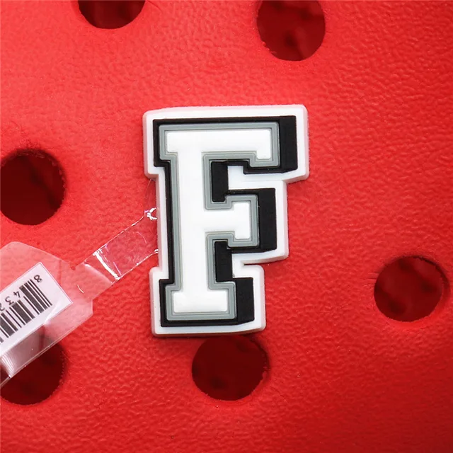 Original PVC Shoe Buckle Accessories DIY Combination English Alphabet Shoes Decoration Jibz for Croc Charms Bracelets Kids Gifts U165-F