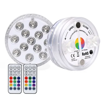 

LED Waterproof Candle Lights Underwater Submersible Lamp Decoration for Pond Swimming Pool Fountain (White)