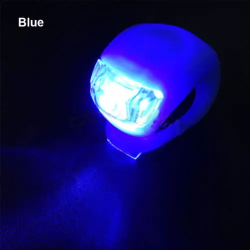 Blue Прочный задний фонарь передний свет силикагель 7 цветов габаритные огни для велосипеда портативный USB Перезаряжаемый светодиодный водонепроницаемый открытый - Цвет: Blue