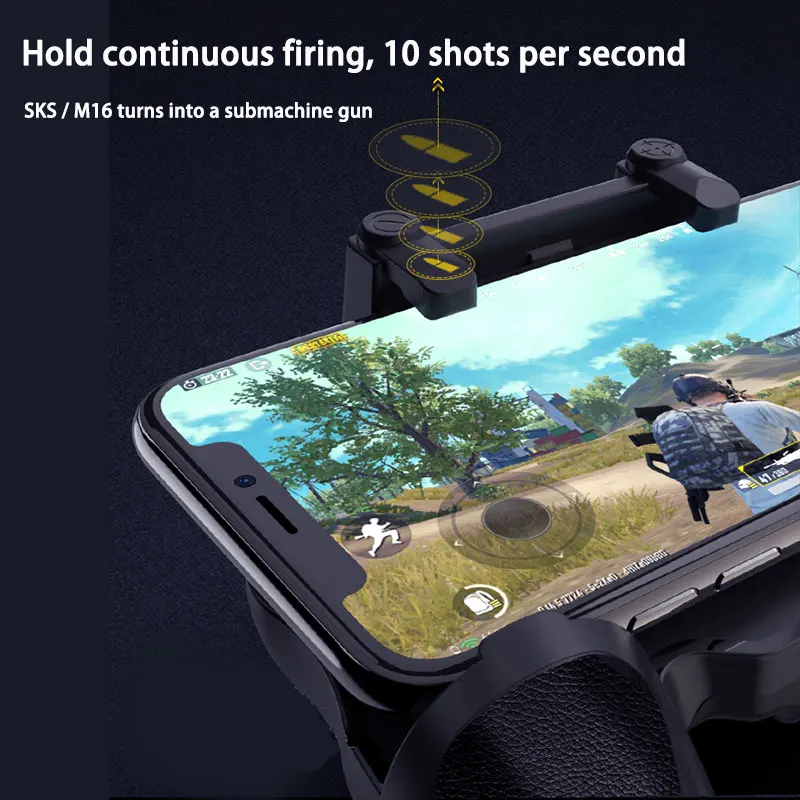 PUBG мобильный контроллер игровой курок джойстик автоматический режим Кнопка огня с охлаждающим вентилятором L1 R1 Aim Shoot Triggers геймпад пульт дистанционного управления