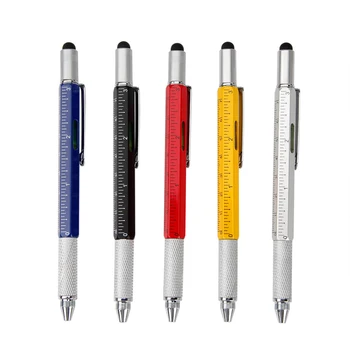

6 in 1 Multifunctional Ballpoint Screwdriver Pen Scale Ruler Touch Screen Pen Tool Teaching Office Supplies Dropshipping