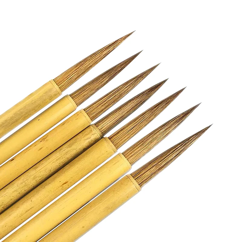 Calligraphy Brush 1 Pcs Chinese Calligraphy Brush Weasel Hair Watercolor Brush Hook Line Pen Meticulous Calligraphy Painting Tool Art Supplies