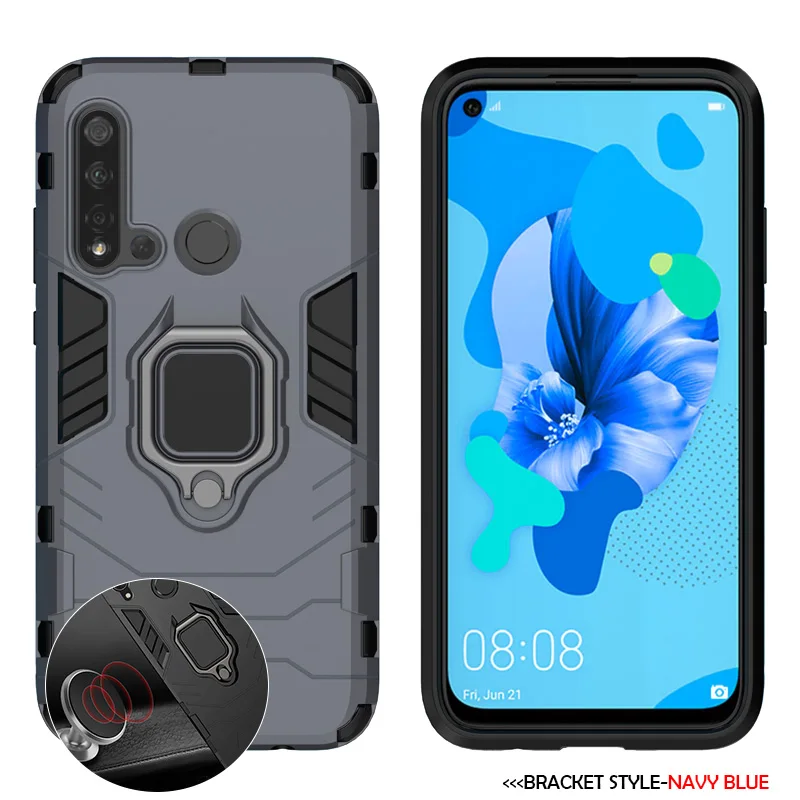 silicone case for huawei phone Case For Huawei Nova 7 7i 6 SE 5T 5Z 5 Pro 4E 3E 4 3 3I 4G 5G Armor Shock Proof Magnetic Bracket Phone Cover Coque huawei snorkeling case