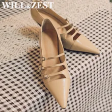 Will & zest кожаные сандалии с ремешками пикантные женские туфли